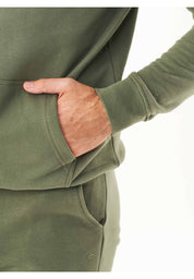 Soft Touch Hoodie in 100% Organic Cotton in olive green - Ecomarket.com