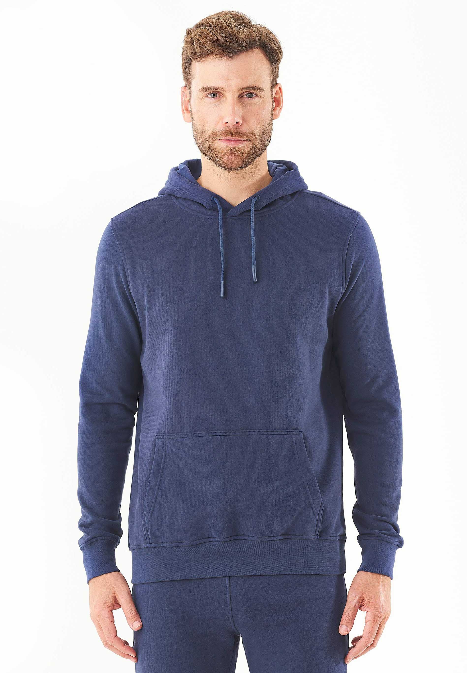 Soft Touch Hoodie in 100% Organic Cotton in navy - Ecomarket.com