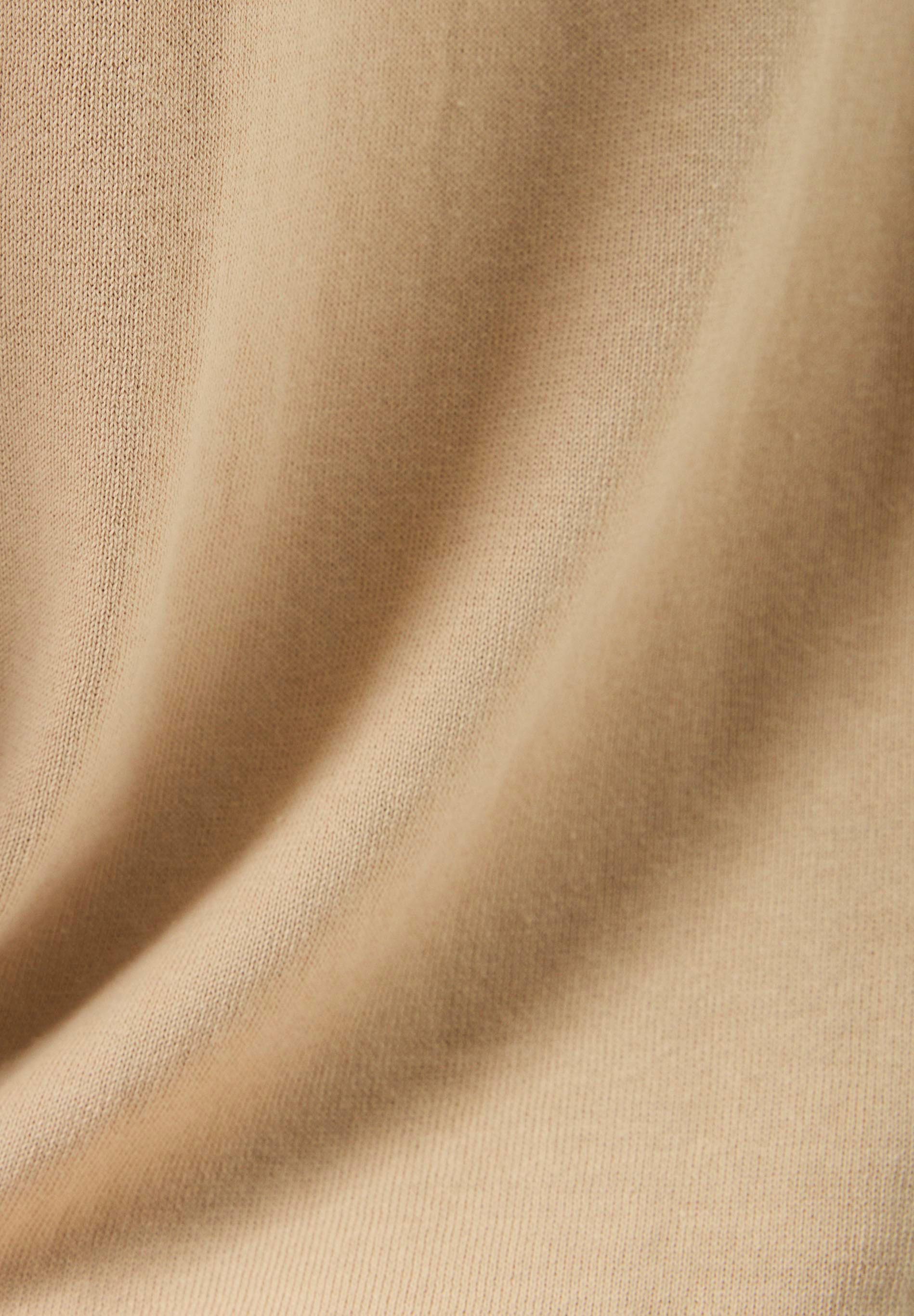 Organic Cotton Knit Crewneck Sweater in beige - Ecomarket.com