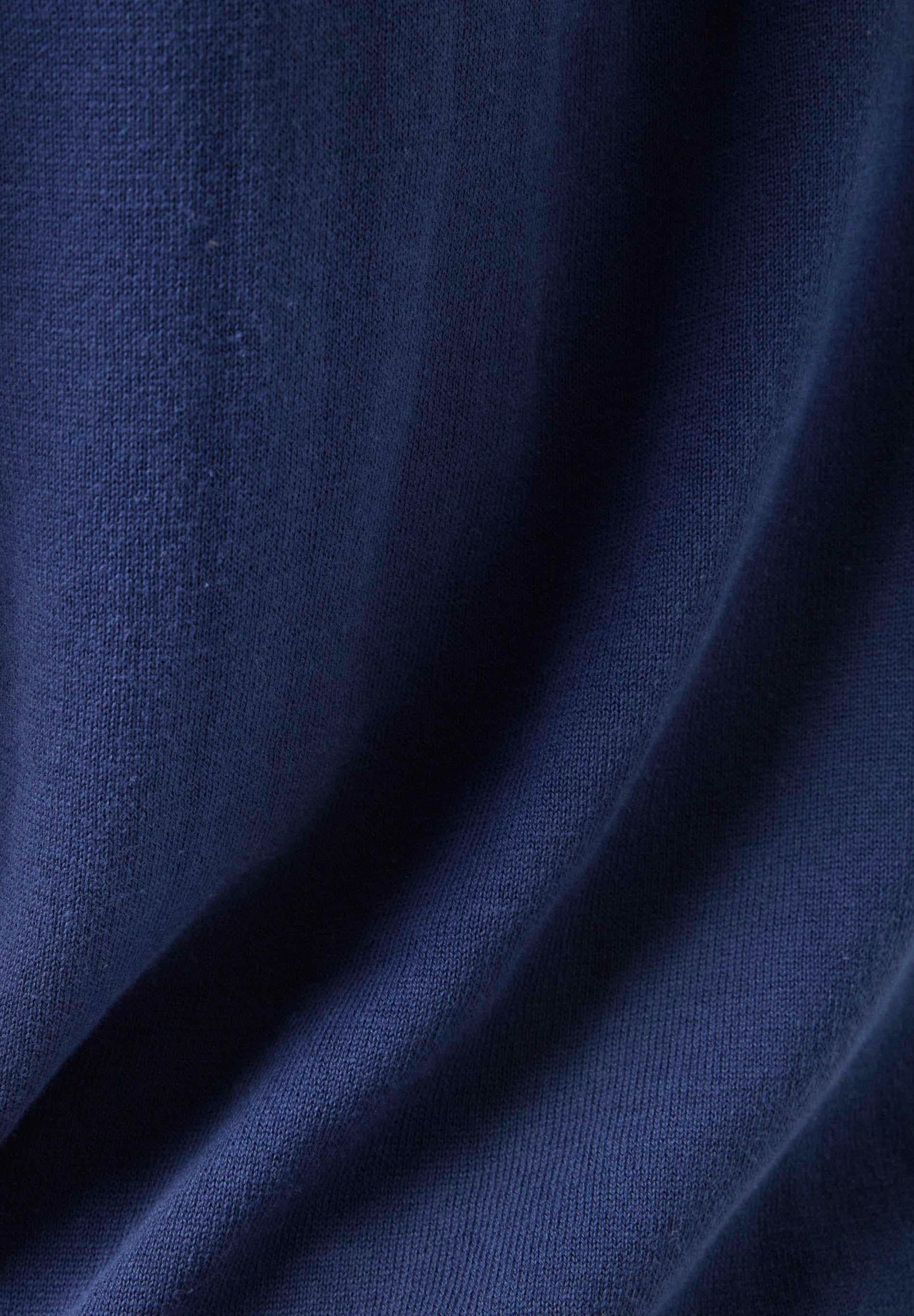 Organic Cotton Knit Crewneck Sweater in navy - Ecomarket.com