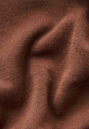 Organic Cotton Knit Crewneck Sweater in brown - Ecomarket.com