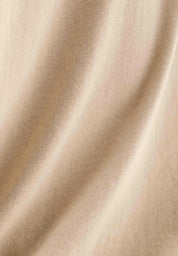 Organic Cotton Knit V-neck Sweater in beige - Ecomarket.com