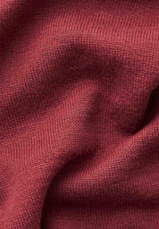 Organic Cotton Knit V-neck Sweater in syrah red - Ecomarket.com