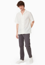 Regular-Fit Stretch Twill Trousers in Organic Cotton in dark grey - Ecomarket.com