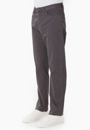 Regular-Fit Stretch Twill Trousers in Organic Cotton in dark grey - Ecomarket.com