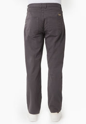 Regular-Fit Stretch Twill Trousers in Organic Cotton in dark grey - Ecomarket.com