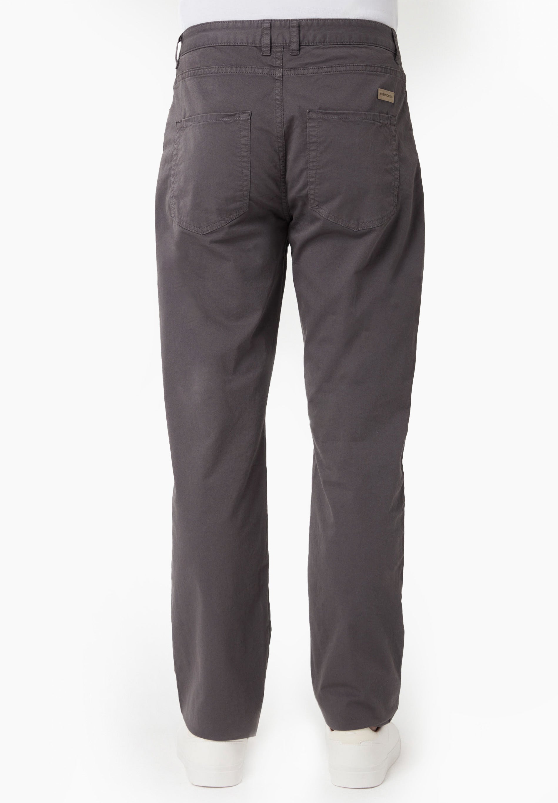 Regular-Fit Stretch Twill Trousers in Organic Cotton in dark grey - Ecomarket.com