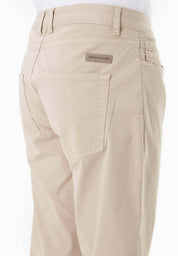 Regular-Fit Stretch Twill Trousers in Organic Cotton in beige - Ecomarket.com