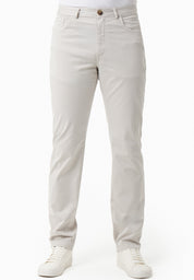 Regular-Fit Stretch Twill Trousers in Organic Cotton in light grey - Ecomarket.com