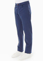 Regular-Fit Stretch Twill Trousers in Organic Cotton in navy - Ecomarket.com