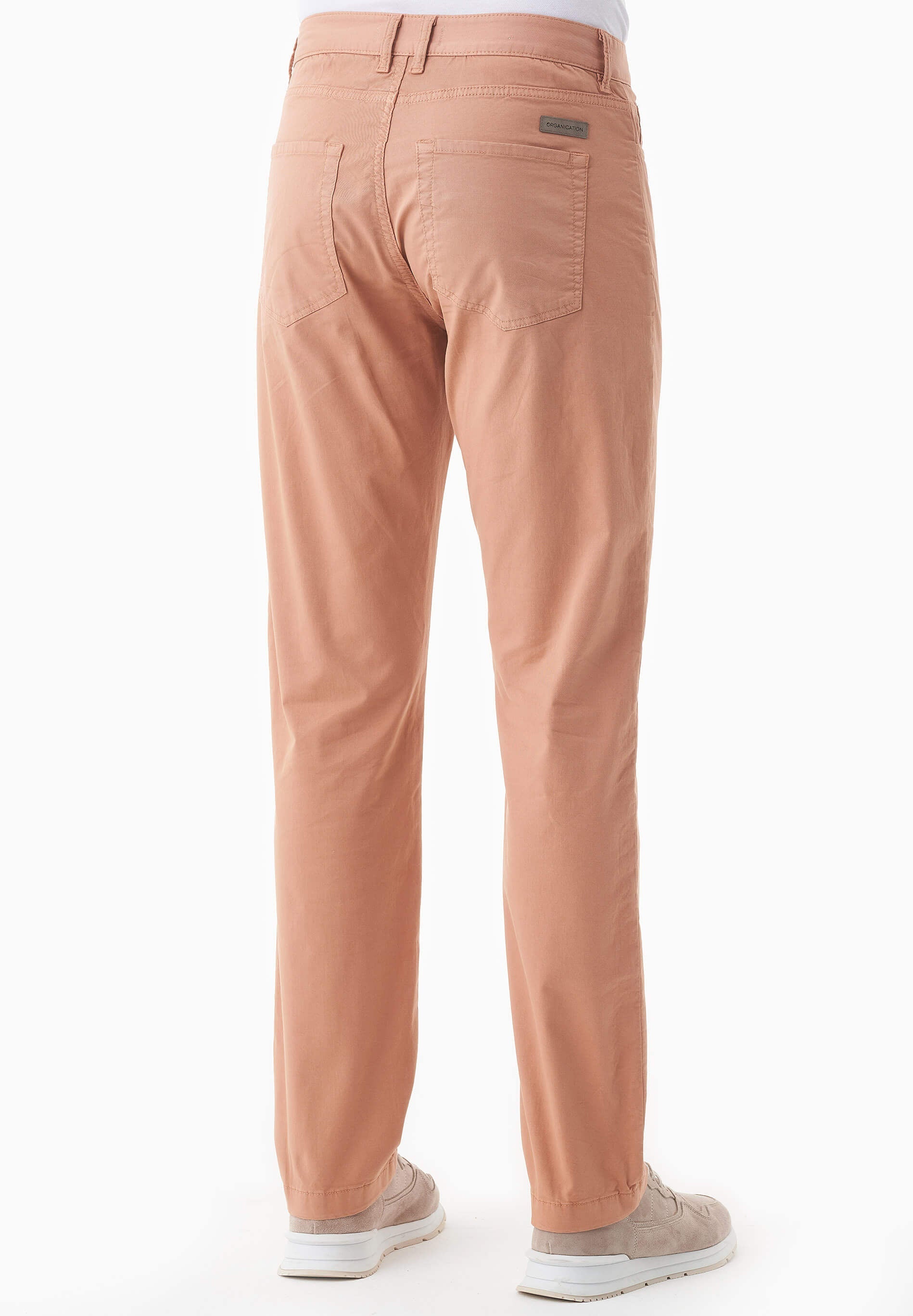 Regular-Fit Stretch Twill Trousers in Organic Cotton in tan - Ecomarket.com