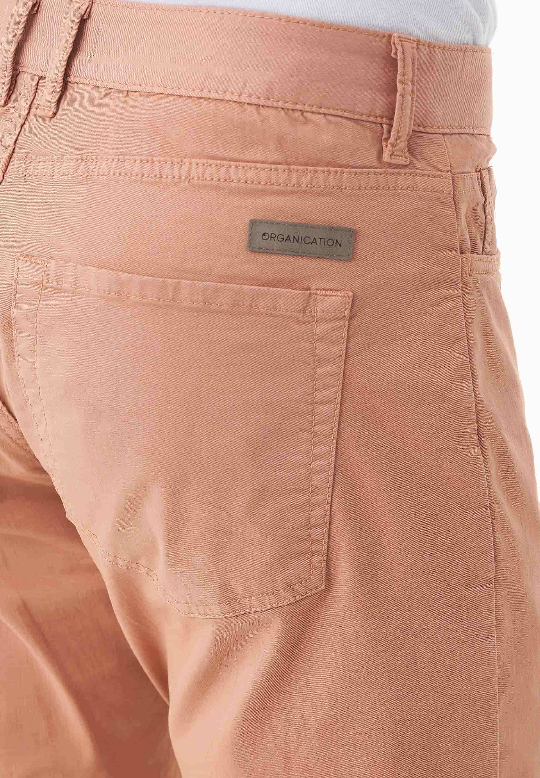Regular-Fit Stretch Twill Trousers in Organic Cotton in tan - Ecomarket.com