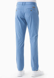 Slim-Fit Twill Trousers in Organic Cotton Stretch in blue - Ecomarket.com