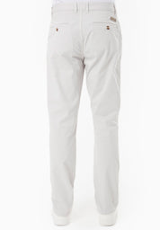 Slim-Fit Twill Trousers in Organic Cotton Stretch in light grey - Ecomarket.com