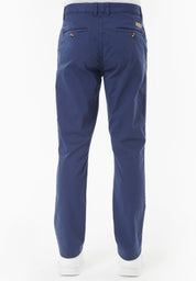 Slim-Fit Twill Trousers in Organic Cotton Stretch in navy - Ecomarket.com