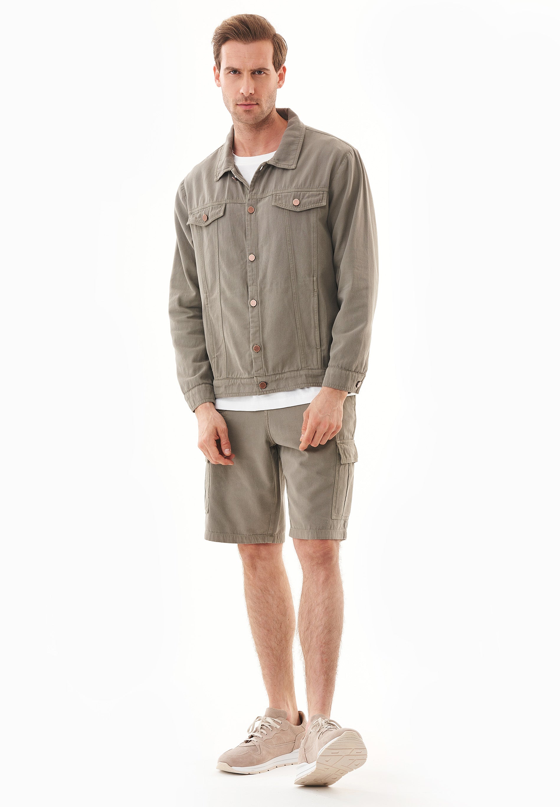 Organic Cotton Stretch Shirt Jacket - Ecomarket.com