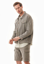 Organic Cotton Stretch Shirt Jacket - Ecomarket.com
