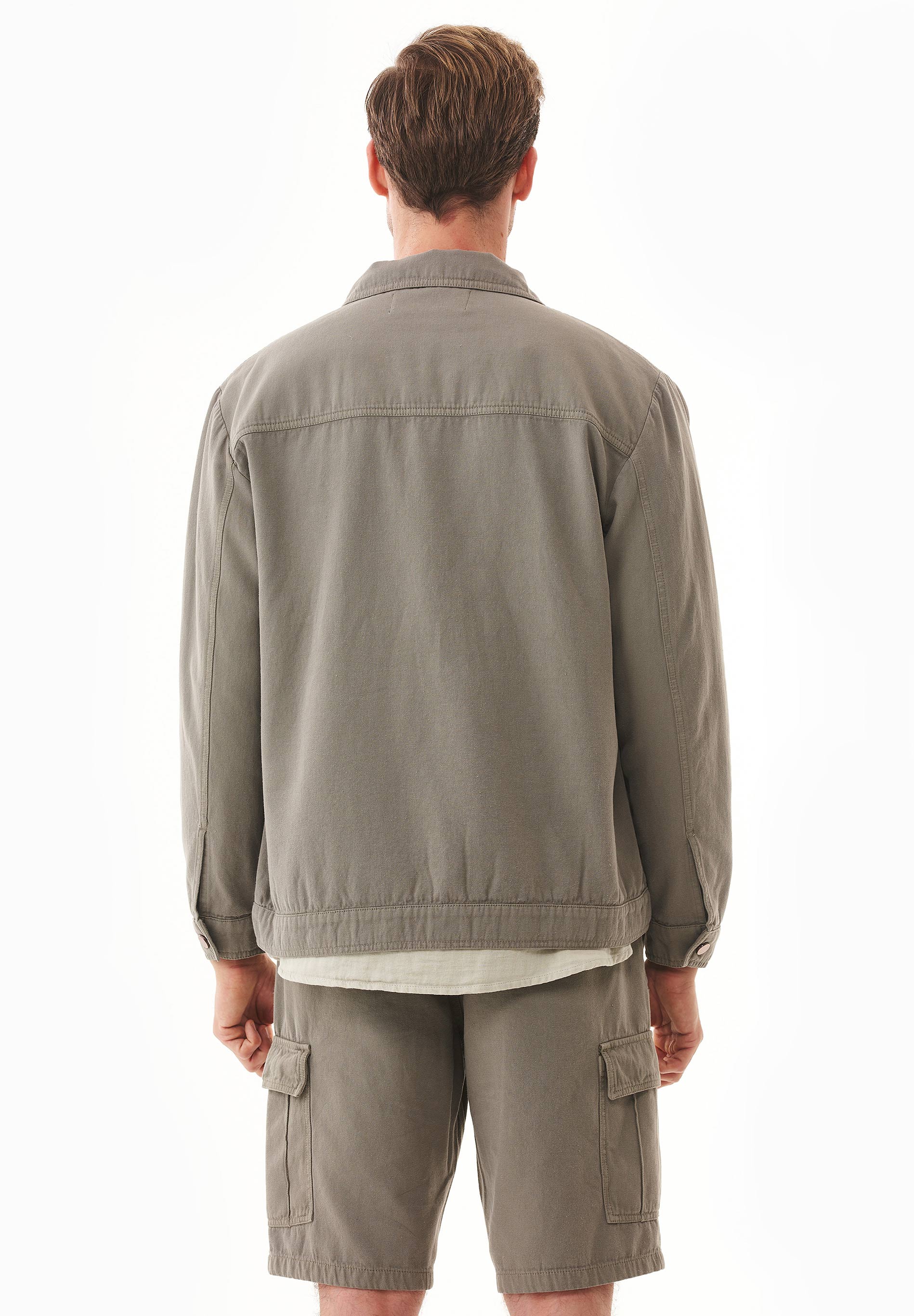 Organic Cotton Stretch Shirt Jacket - Ecomarket.com