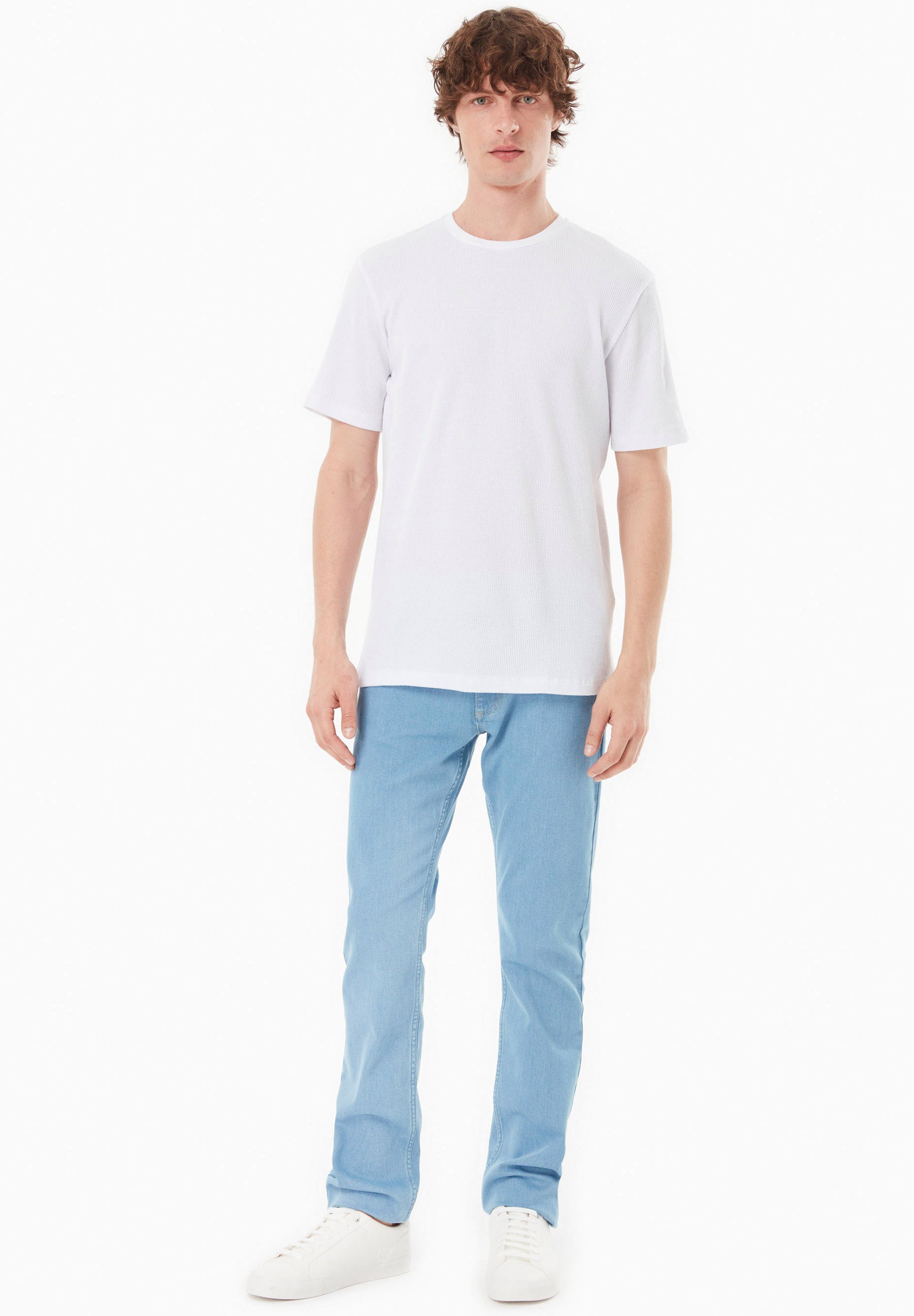 Regular Fit Jeans in Organic Cotton Stretch Denim light wash - Ecomarket.com