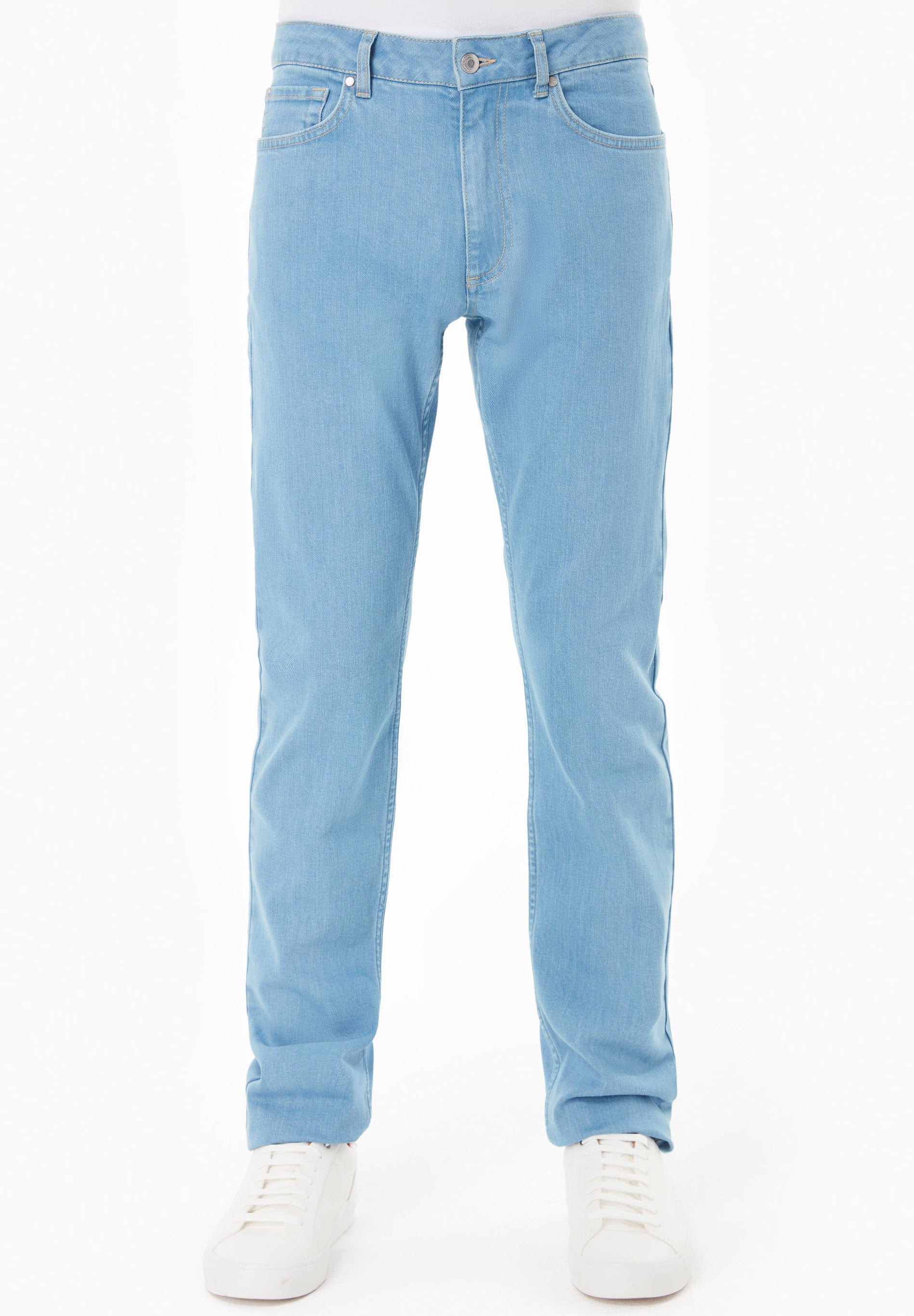 Regular Fit Jeans in Organic Cotton Stretch Denim light wash - Ecomarket.com