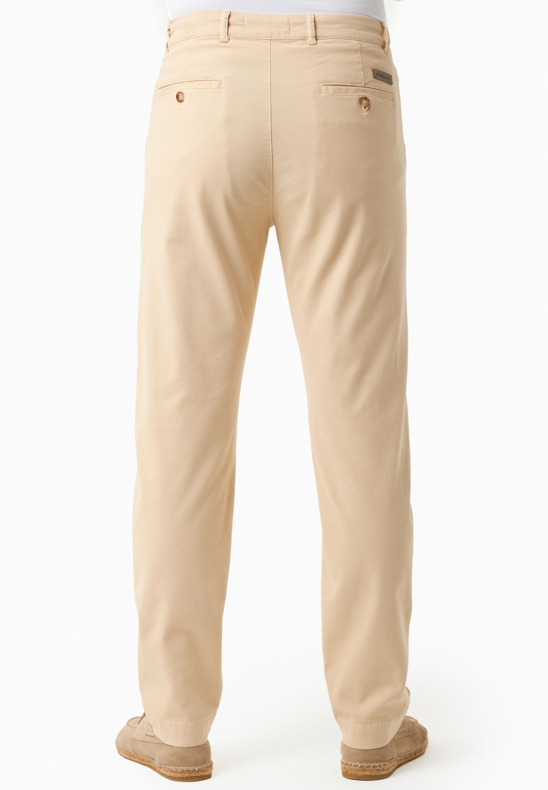 Regular-Fit Stretch Twill Trousers in Organic Cotton beige - Ecomarket.com