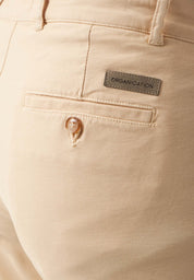Regular-Fit Stretch Twill Trousers in Organic Cotton beige - Ecomarket.com