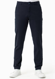 Regular-Fit Stretch Twill Trousers in Organic Cotton dark navy - Ecomarket.com