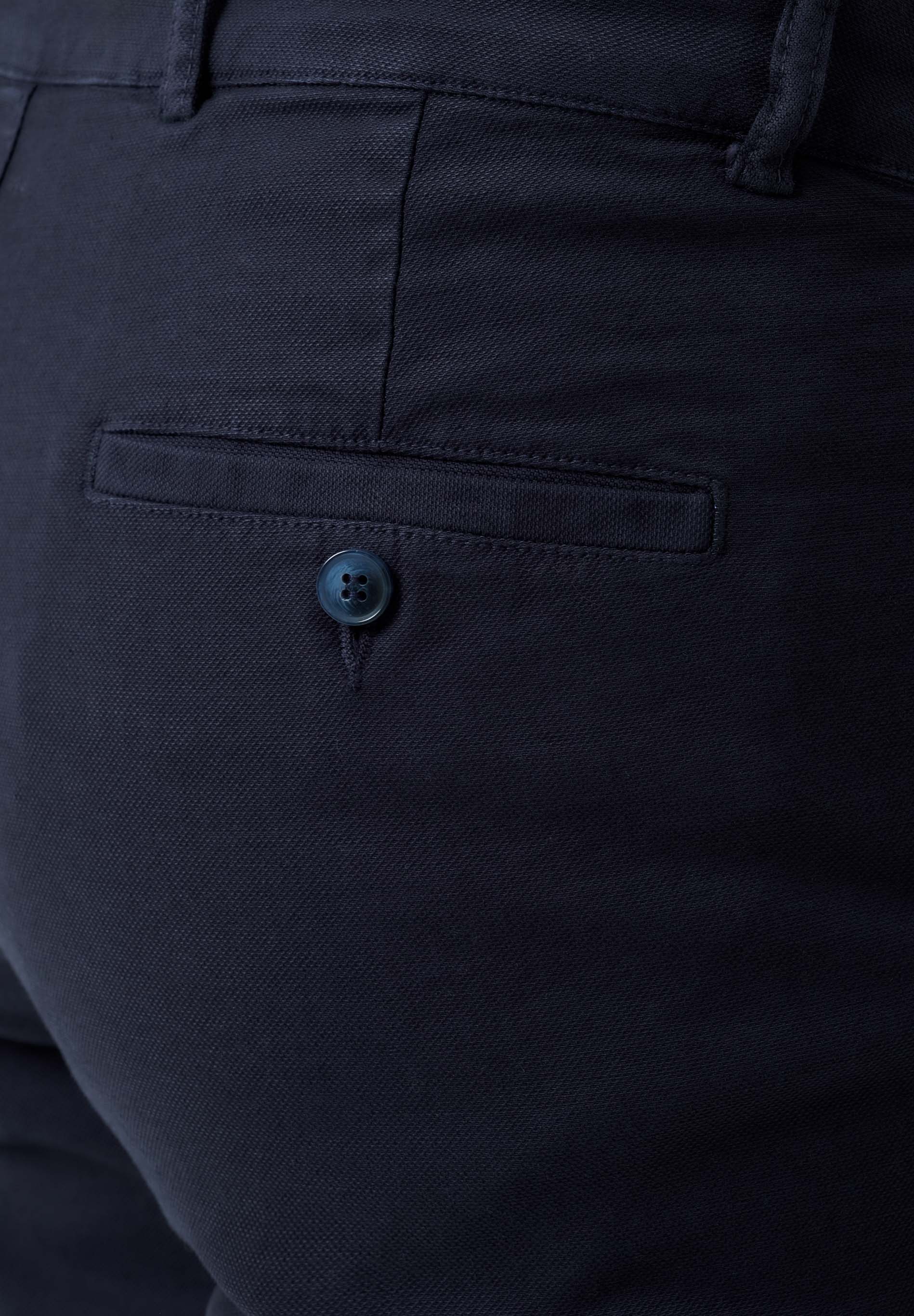 Regular-Fit Stretch Twill Trousers in Organic Cotton dark navy - Ecomarket.com