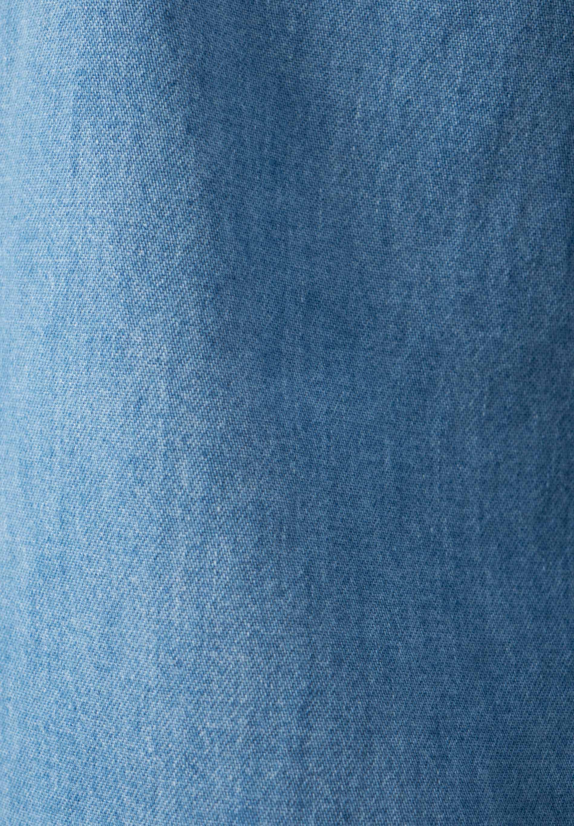 Organic Cotton Denim Shirt with Low-Impact Light Wash - Ecomarket.com