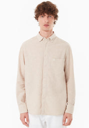 Organic Cotton & Linen Shirt with Button-Down Collar - Ecomarket.com