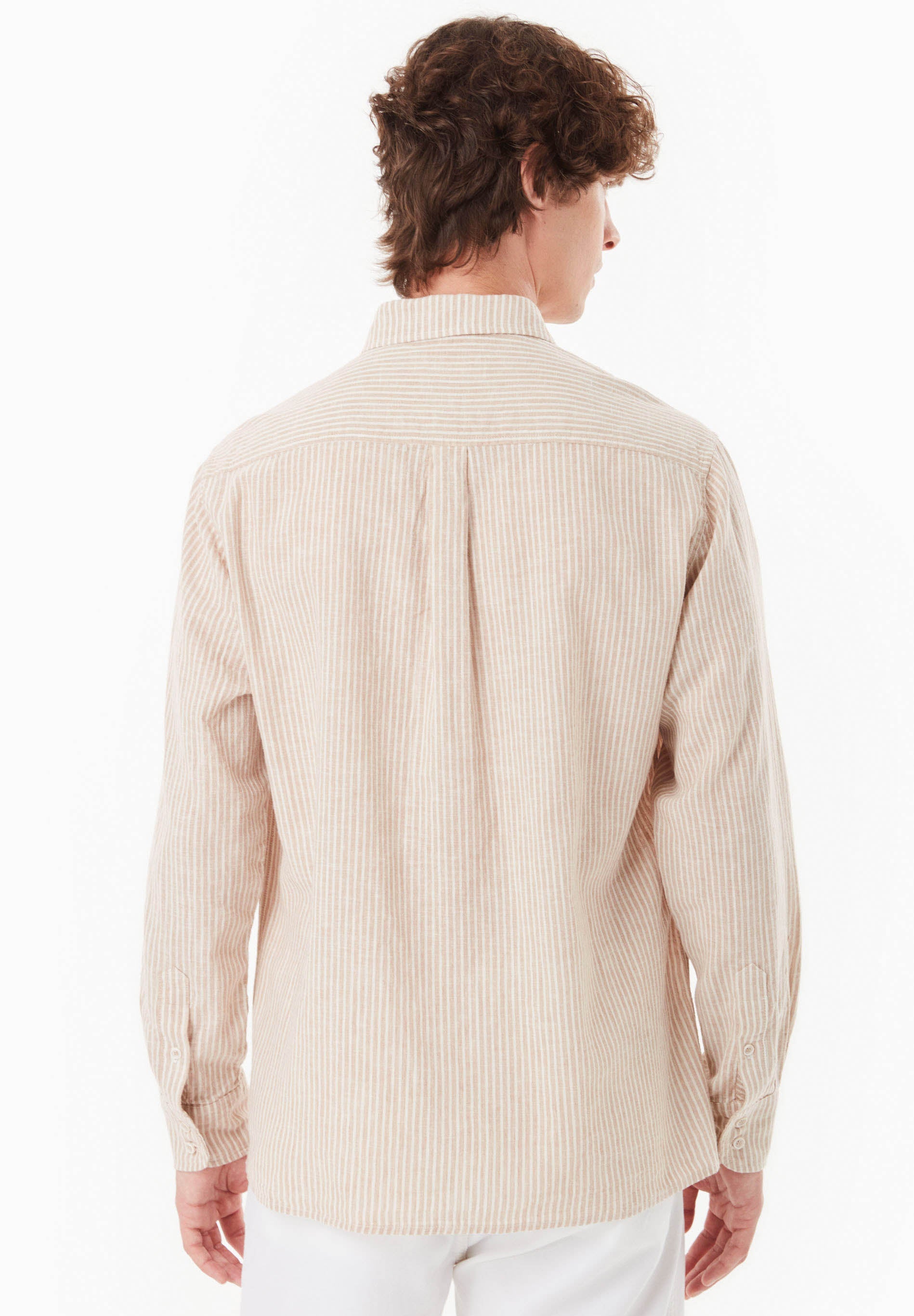 Organic Cotton & Linen Shirt with Button-Down Collar - Ecomarket.com