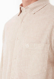 Organic Cotton & Linen Shirt with Button-Down Collar - Ecomarket.com