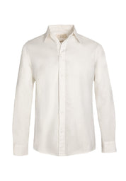 Long-Sleeved Shirt in Organic Cotton & Linen in white - Ecomarket.com