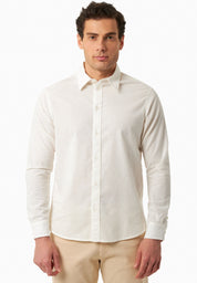 Long-Sleeved Shirt in Organic Cotton & Linen in white - Ecomarket.com