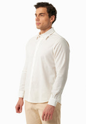Long-Sleeved Shirt in Organic Cotton & Linen in white - Ecomarket.com