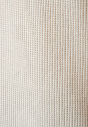 Waffle-Textured Polo Shirt in Organic Cotton beige-white - Ecomarket.com