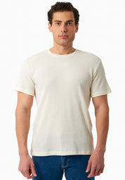 Waffle T-Shirt in 100% Organic Cotton in natural - Ecomarket.com