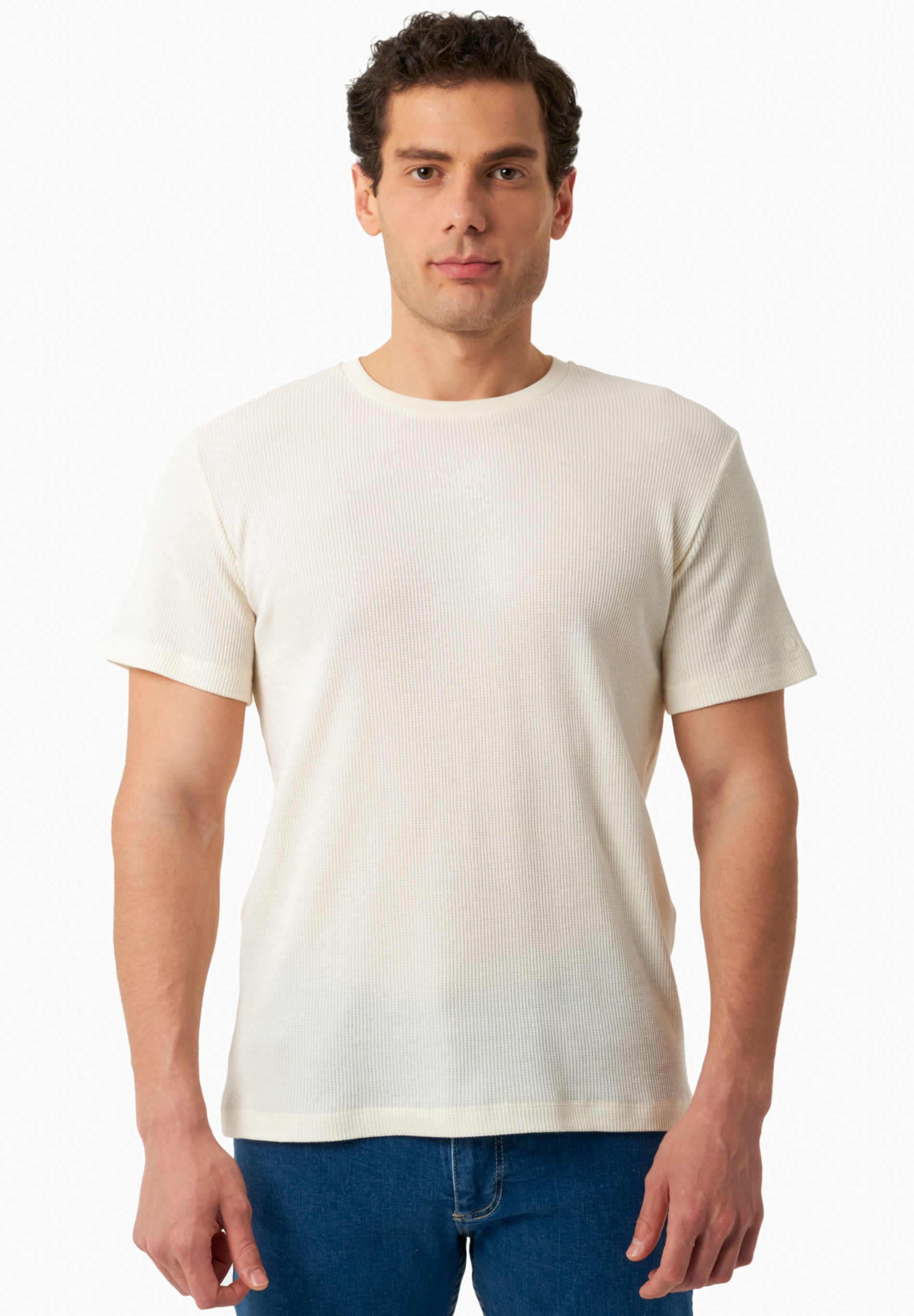 Waffle T-Shirt in 100% Organic Cotton in natural - Ecomarket.com