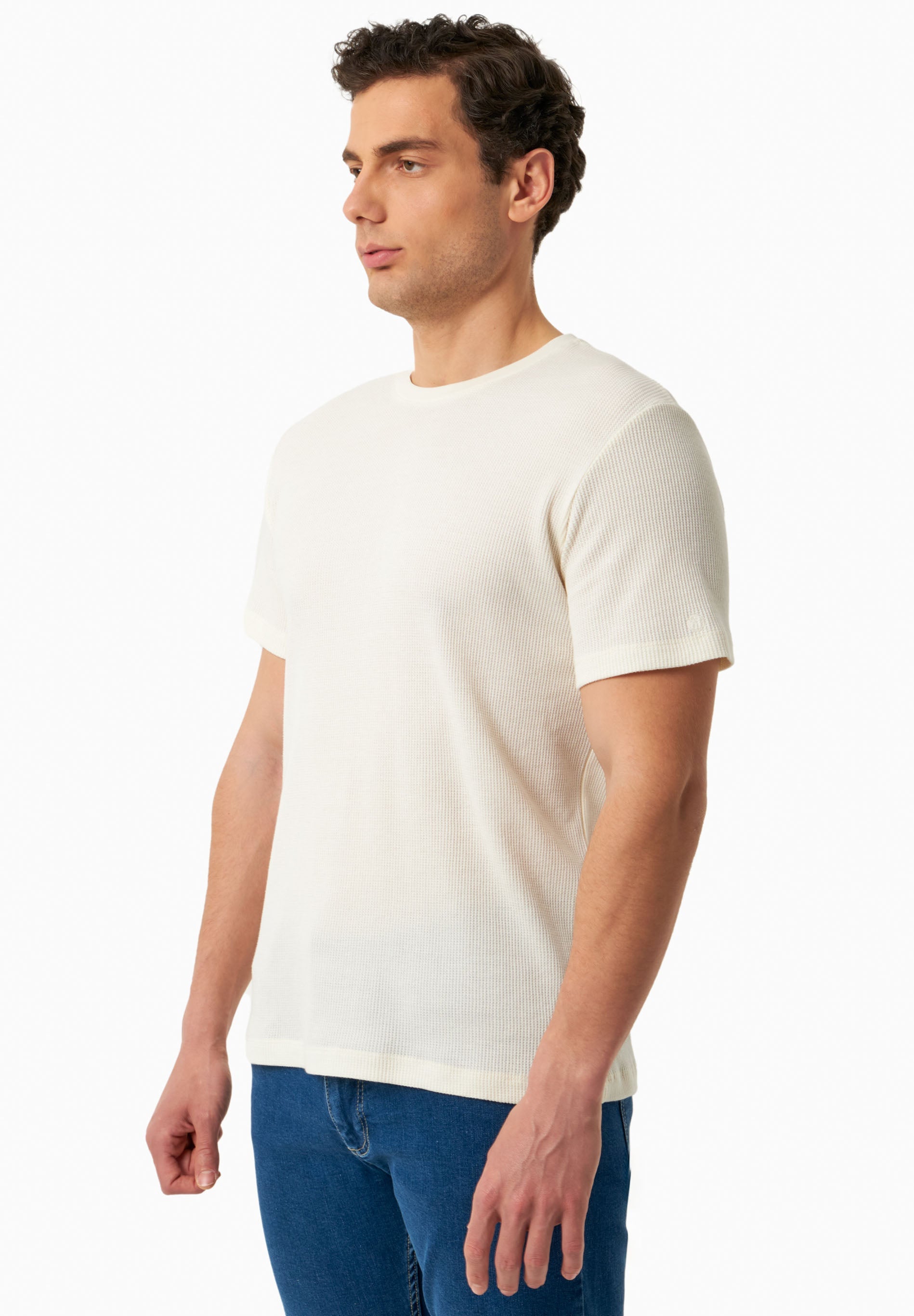 Waffle T-Shirt in 100% Organic Cotton in natural - Ecomarket.com