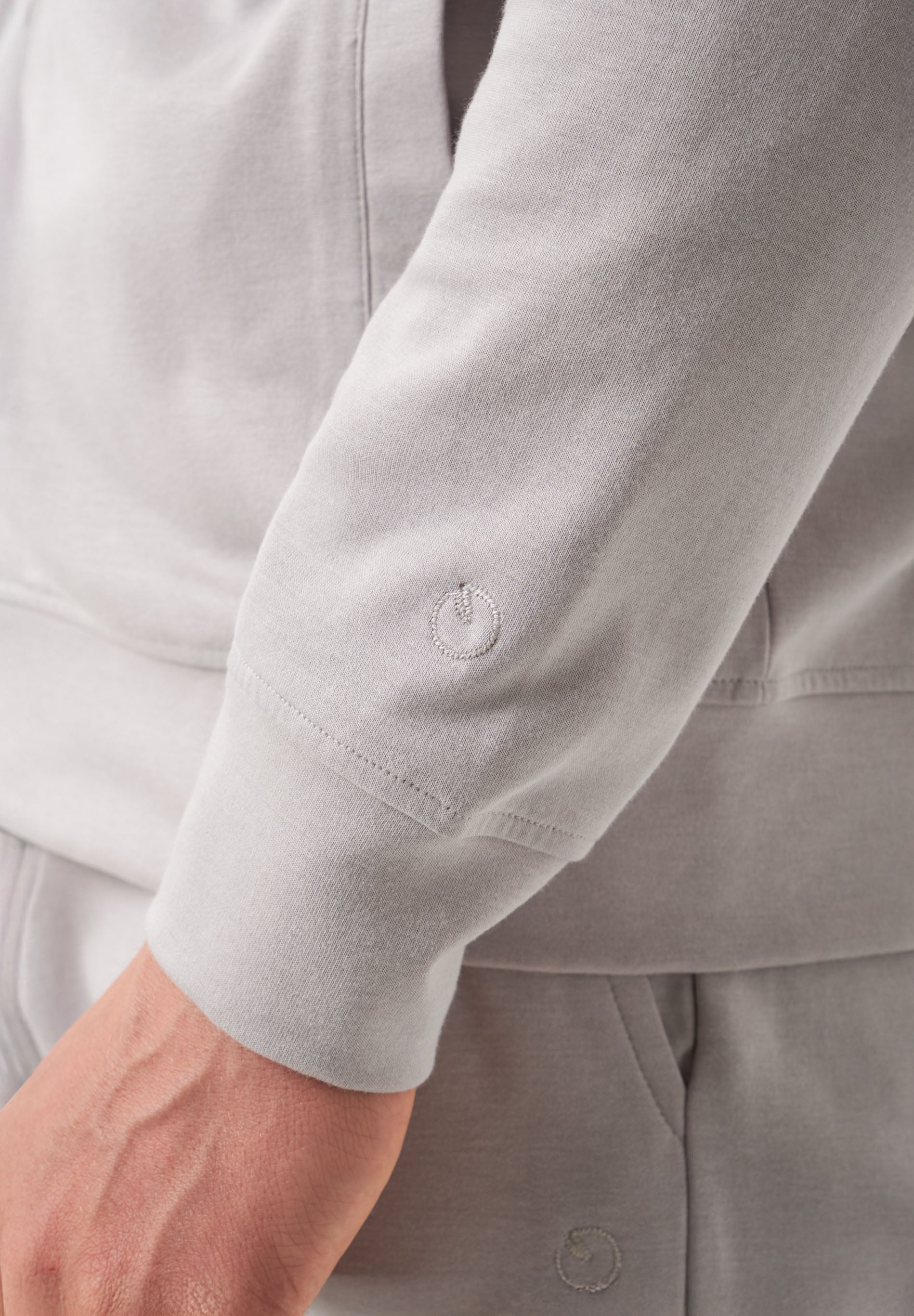 Sweat Jacket in TENCEL™ Modal & Organic Cotton in light grey - Ecomarket.com