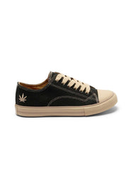 Marley Classic Hemp Vegan Low-Top Sneakers - Black+White - Ecomarket.com