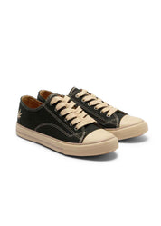Marley Classic Hemp Vegan Low-Top Sneakers - Black+White - Ecomarket.com