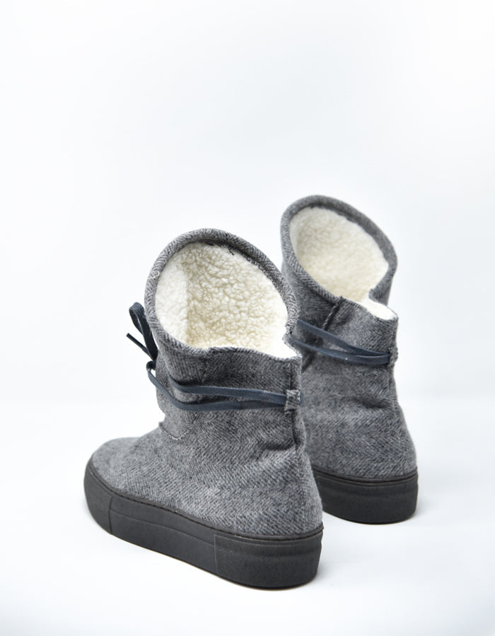 Michone Burel Fur Grey Boots - Ecomarket.com