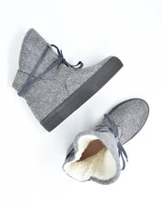 Michone Burel Fur Grey Boots - Ecomarket.com