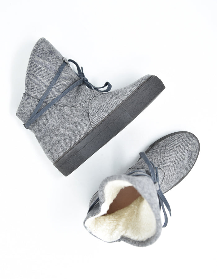 Michone Burel Fur Grey Boots - Ecomarket.com