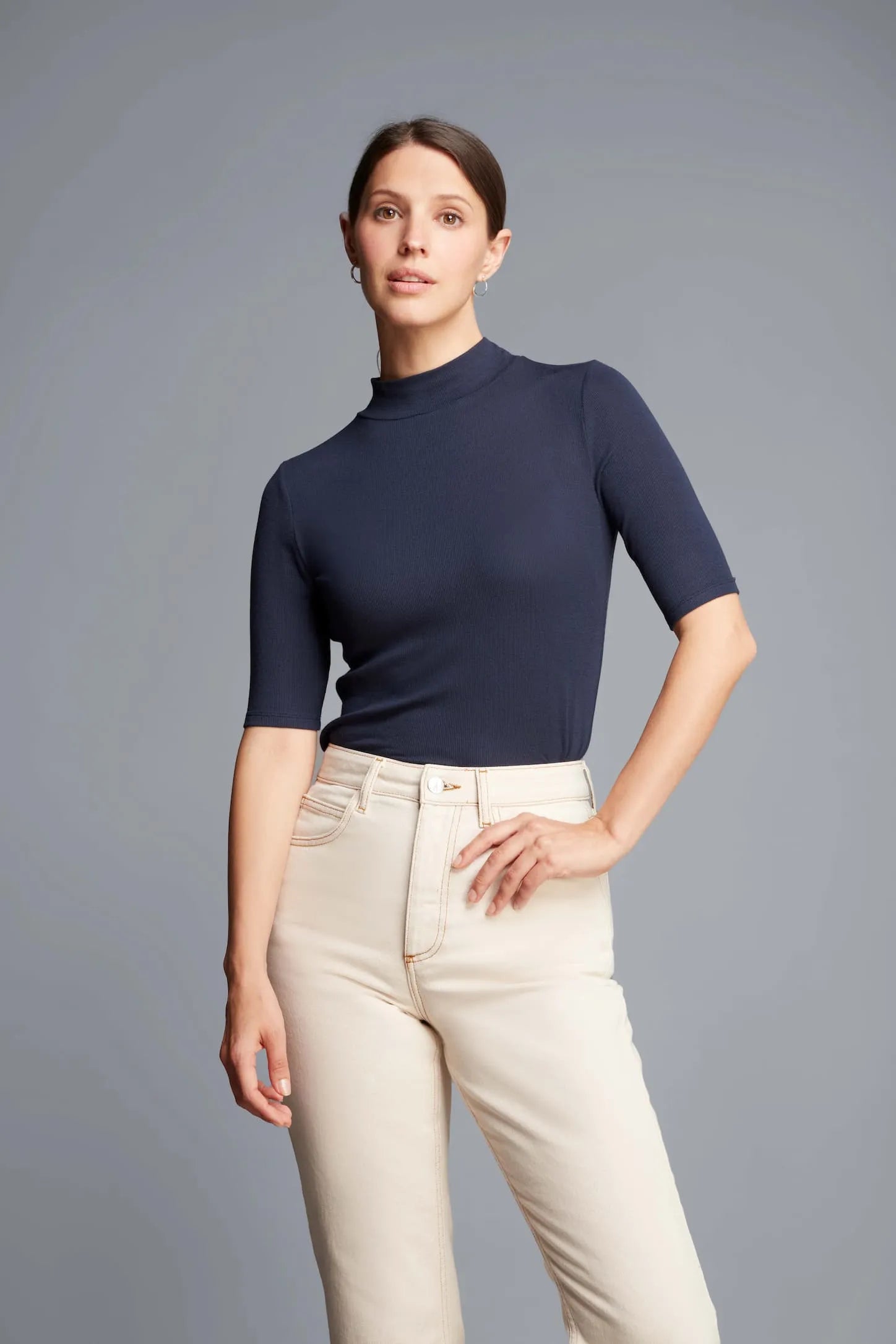 Mock Neck Micro Modal Top - Ecomarket.com