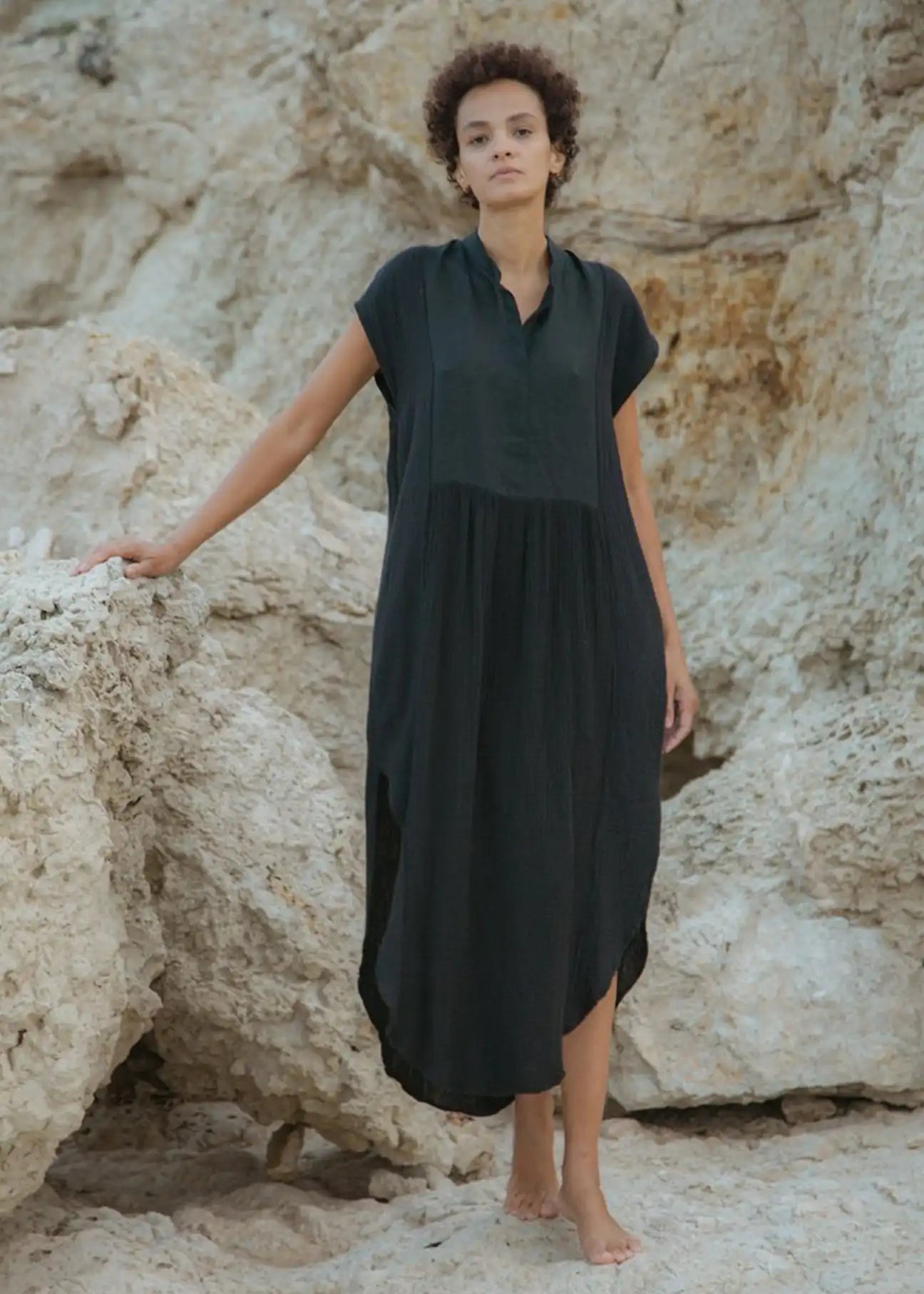 NESPRER Organic Cotton Shirt Dress - Ecomarket.com