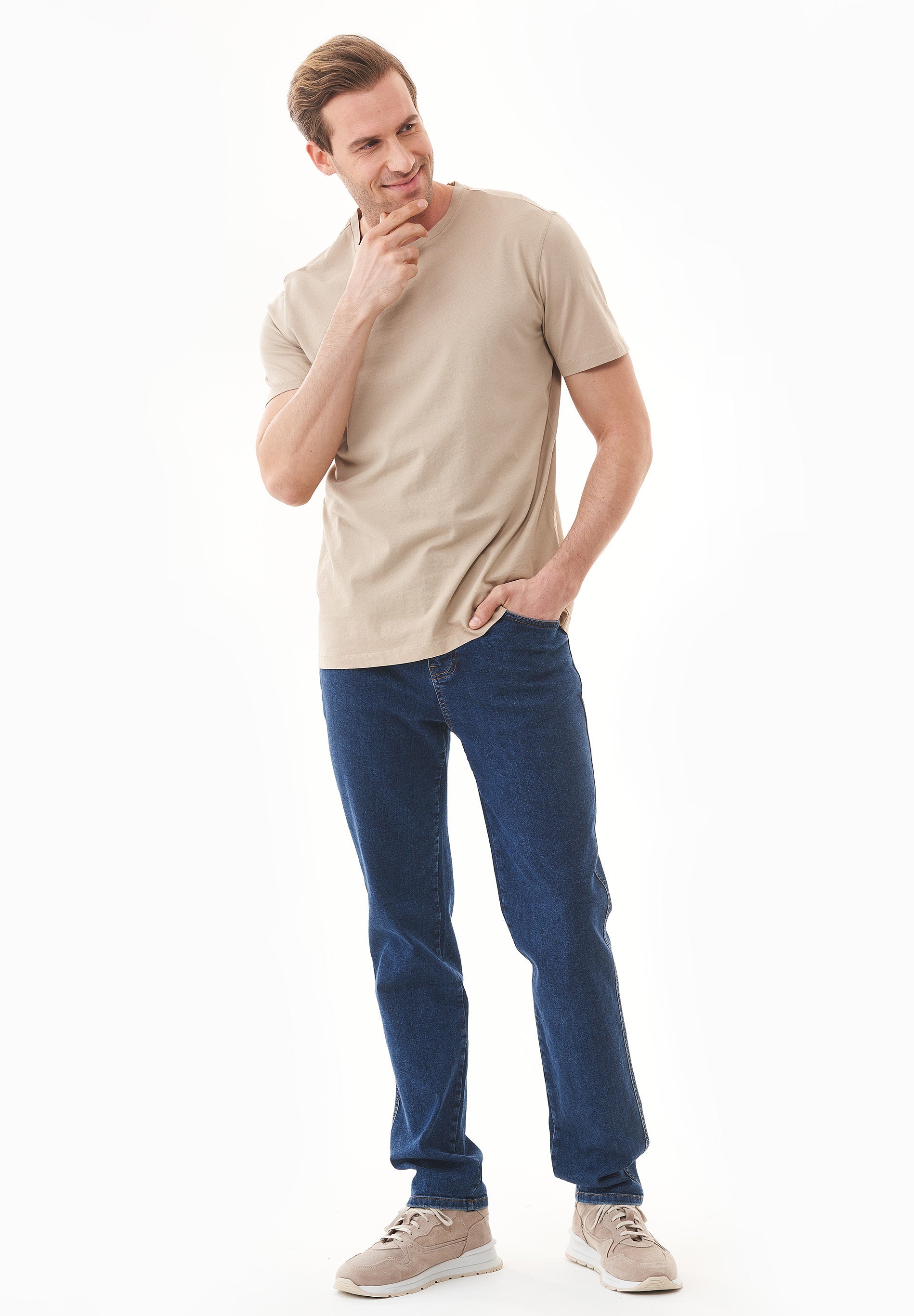 Natural Dye T-Shirt in 100% Organic Cotton in walnut husk - Ecomarket.com