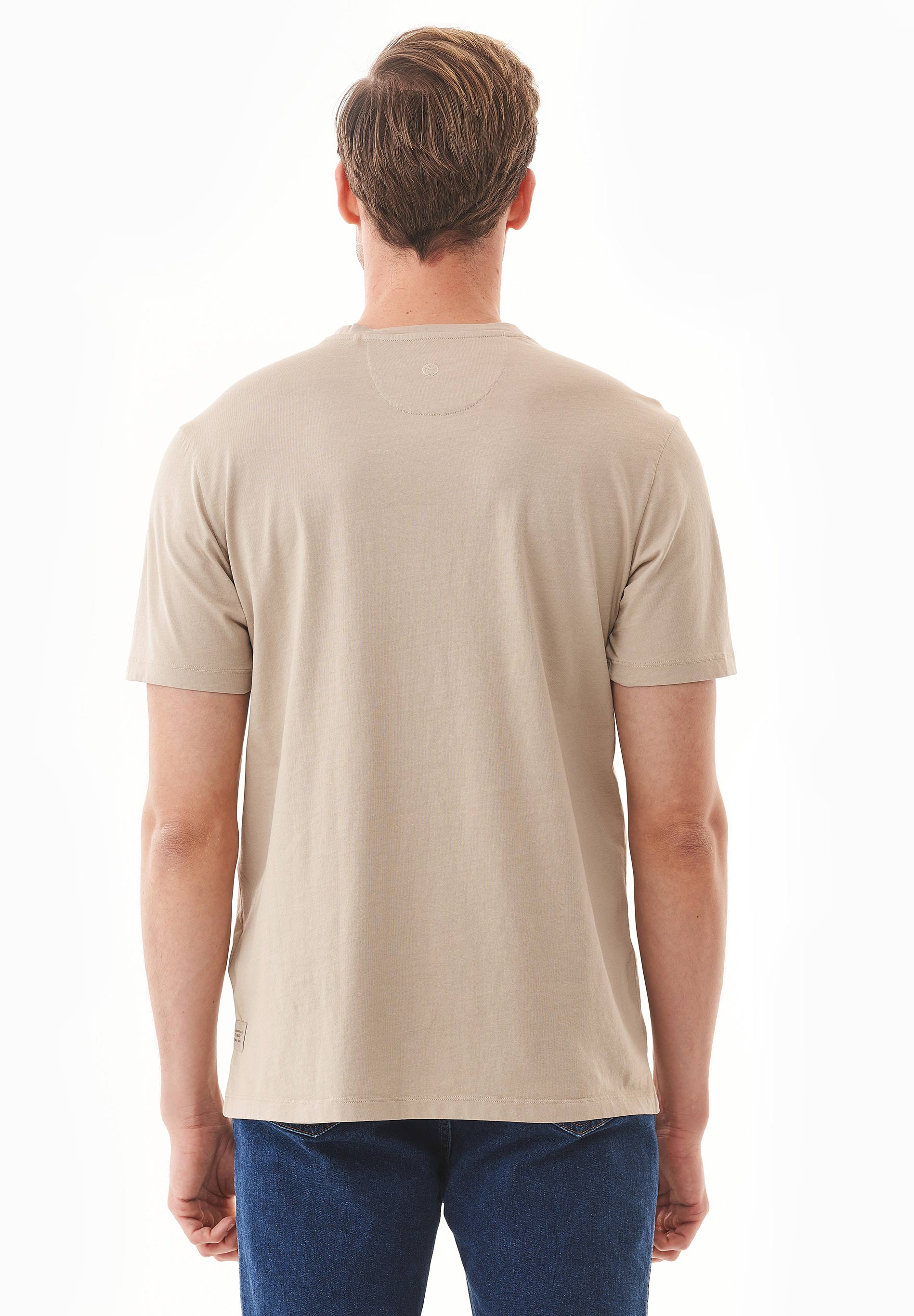 Natural Dye T-Shirt in 100% Organic Cotton in walnut husk - Ecomarket.com