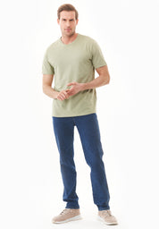 Natural Dye T-Shirt in 100% Organic Cotton in dark white mulberry leaves - Ecomarket.com